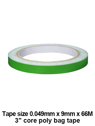 BGSH-49966 (9mm wide, 66M, 3" core bag sealing tape)